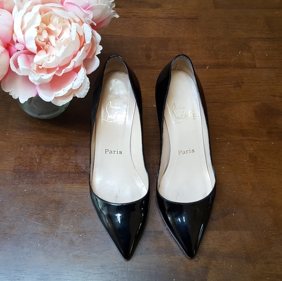 Christian Louboutin Shoes - Christian Louboutin, Pigalle, Black Patent, 37 1/2